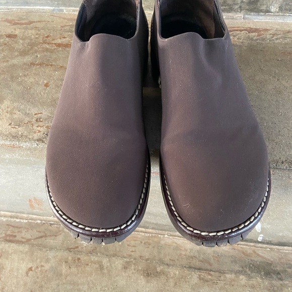 Donald J. Pliner Sark Brown Neoprene and leather Slip-On Loafers - Picture 4 of 7